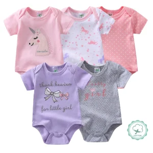 5pcs Girls' Onesies